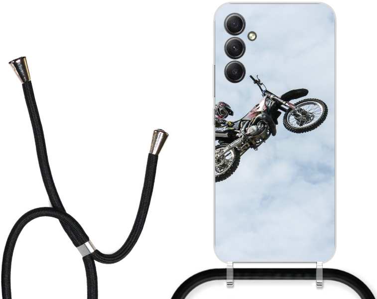 low angle photography of motocross player performing motocross flying style