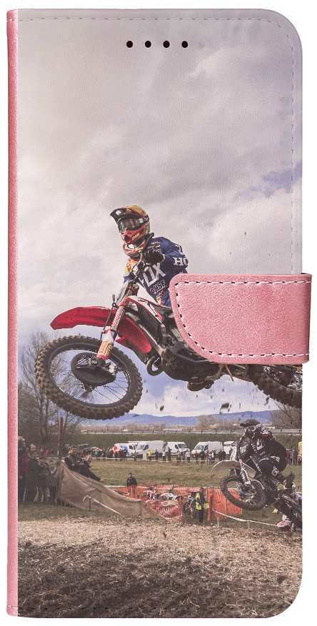 man riding red motocross dirt bike